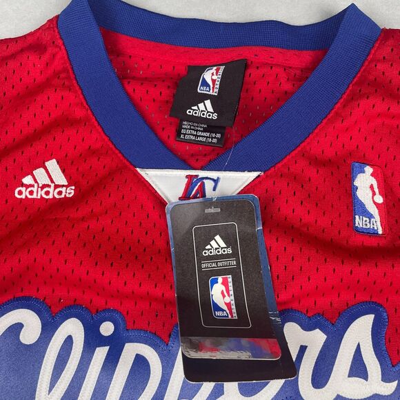 Adidas LA Clippers Swingman Basketball Jersey Baron Davis Youth XL Red Blue NWT - Picture 4 of 9